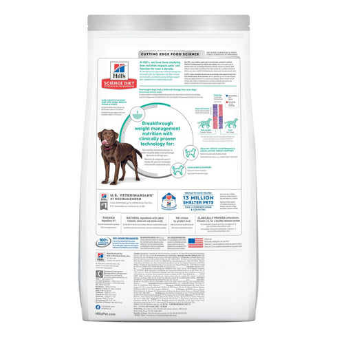 Hill's Pet Nutrition Perfect Weight Chicken Recipe Dog Food 22lb - Poudre Pet and Feed Supply